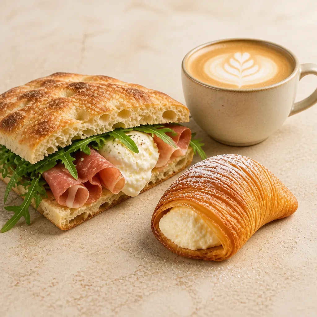 Mackpaket med macka, kaffe och sötsak